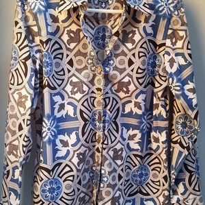 Foxcroft long sleeve blouse